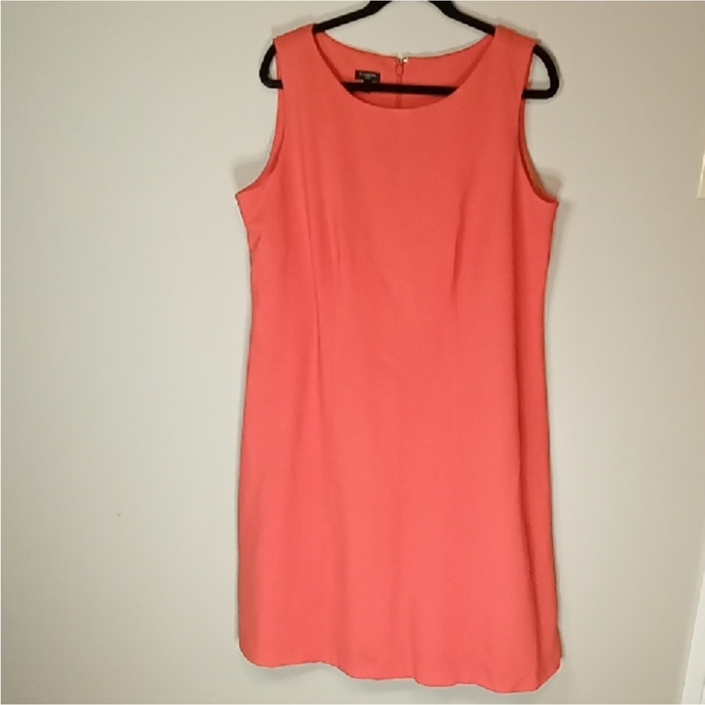TALBOTS: Elegant Coral Sleeveless Dress
